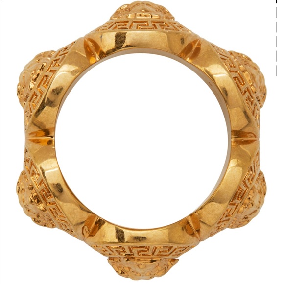 VERSACE MEDUSA TRIBUTE GOLD RING (SIZE 9) BRAND NEW IN BOX - Picture 2 of 5
